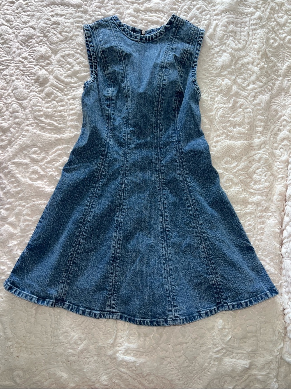 Abercrombie & Fitch Sleeveless Denim Mini Dress - Blue
